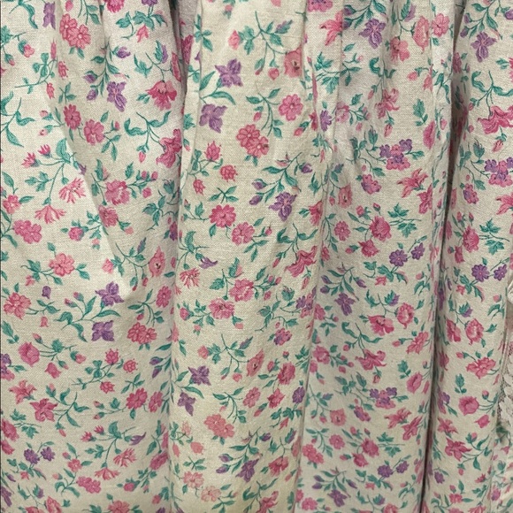 Vintage Polly Flinders Floral Smocked Dress with Lace Collar - Picture 6 of 13